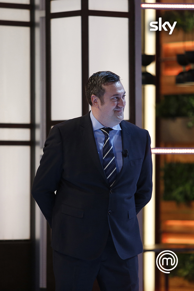 Andrea Comazzi durante una serata di MasterChef Italia