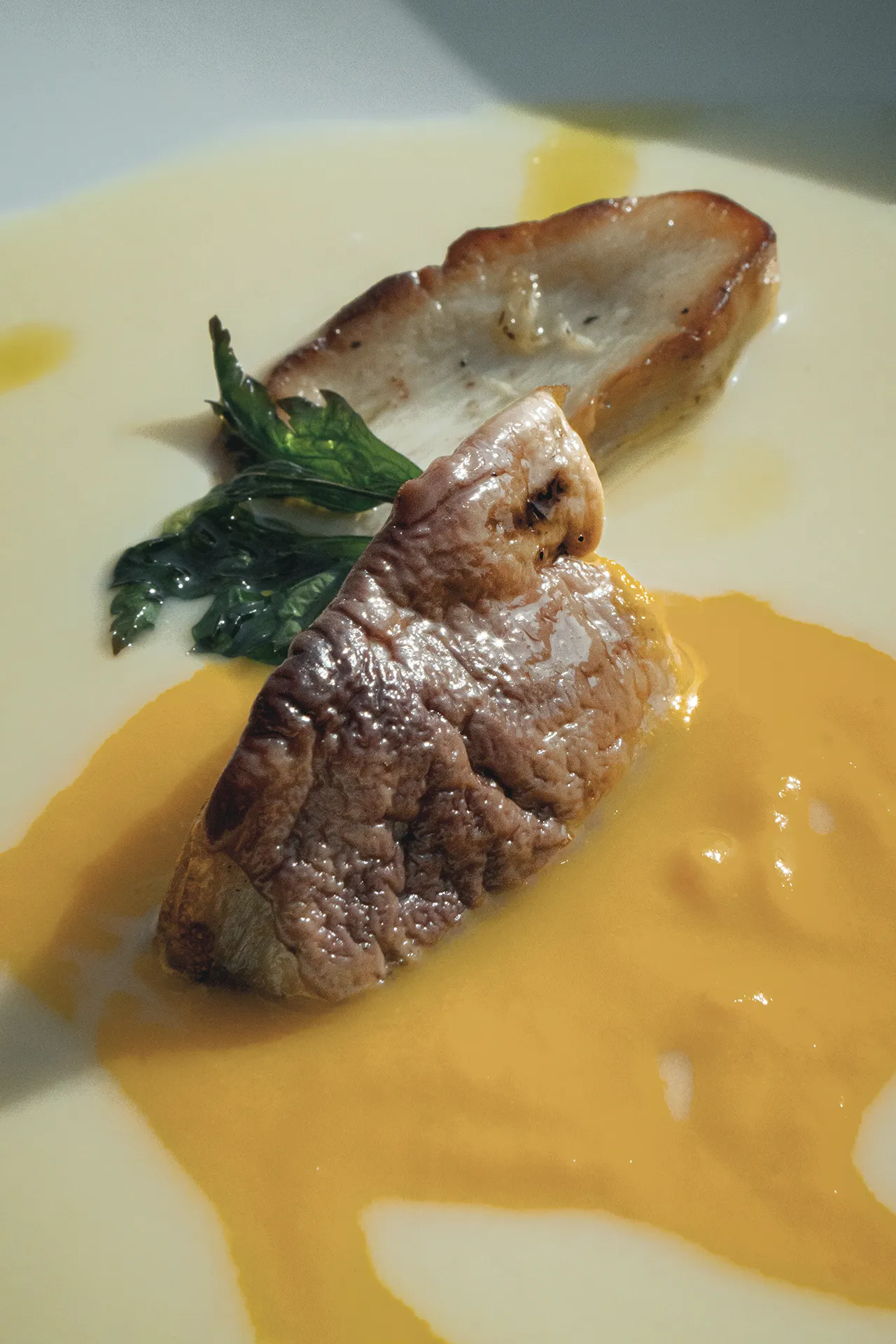 Funghi porcini in crema di patate