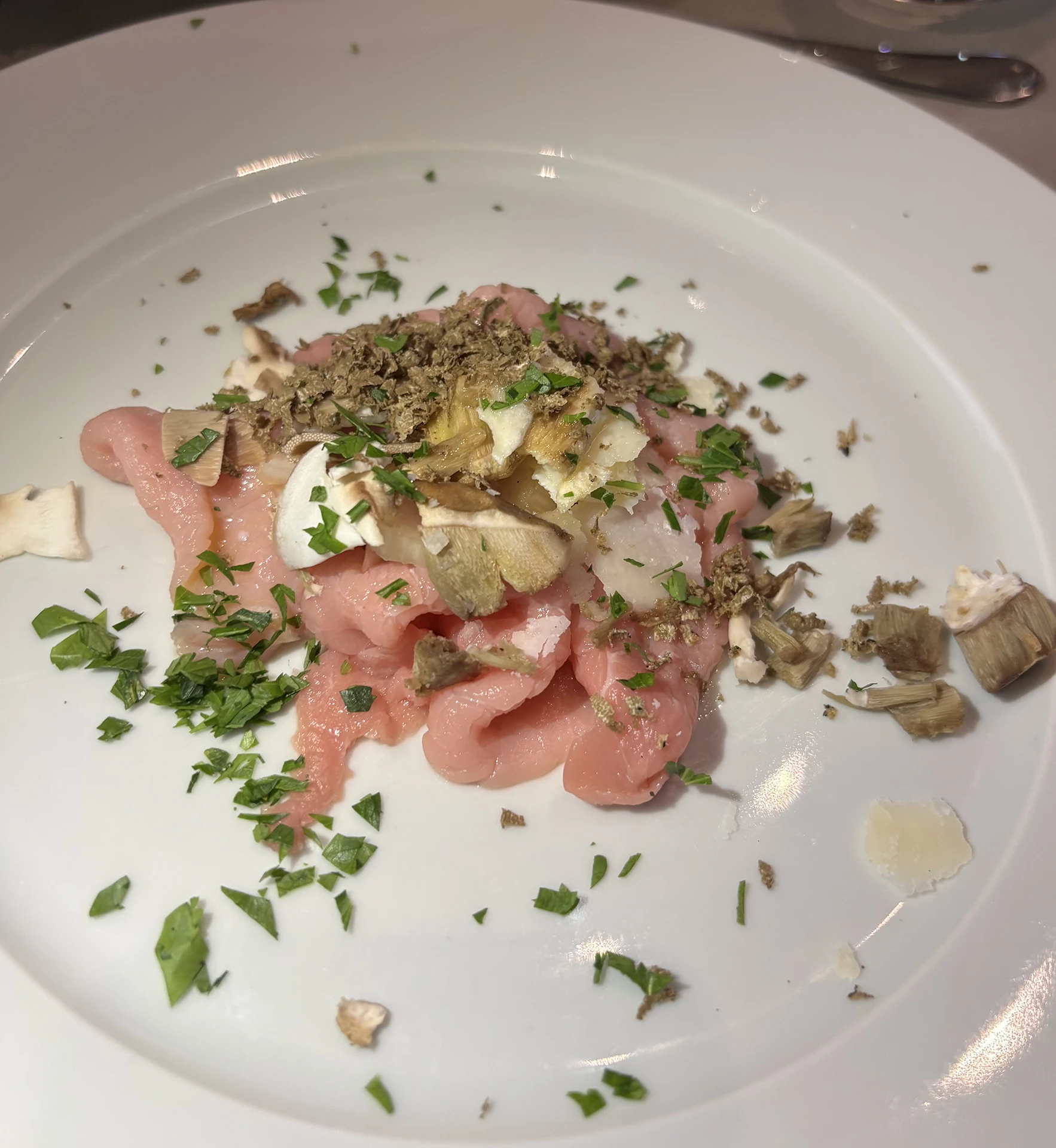 Carpaccio di vitello, porcini e tartufo